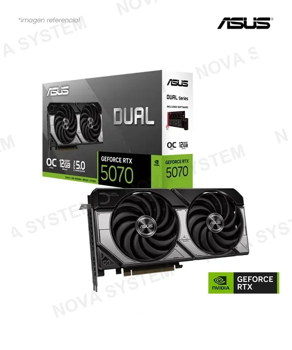 ASUS VIDEO ASUS DUAL GEFORCE RTX 5070 12GB GDDR7 OC EDITION CUDA 6144 192-BIT HDMI DP DUAL-RTX5070-O12G