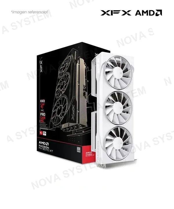 XFX VIDEO XFX SWIFT AMD RADEON RX 9070XT WHITE TRIPLE FAN GAMING EDITION 16GB GDDR6 256-BIT SP 4096 PCI-E 5.0 RX-97TSWF3W9