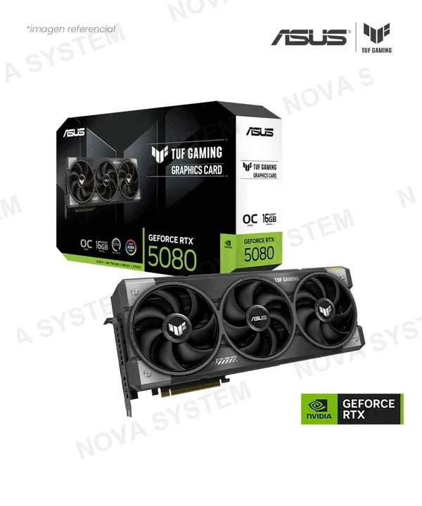 ASUS VIDEO ASUS TUF GAMING GEFORCE RTX 5080 16GB GDDR7 OC EDITION CUDA 10752 256-BIT HDMI DP ARGB TUF-RTX5080-O16G-GAMING