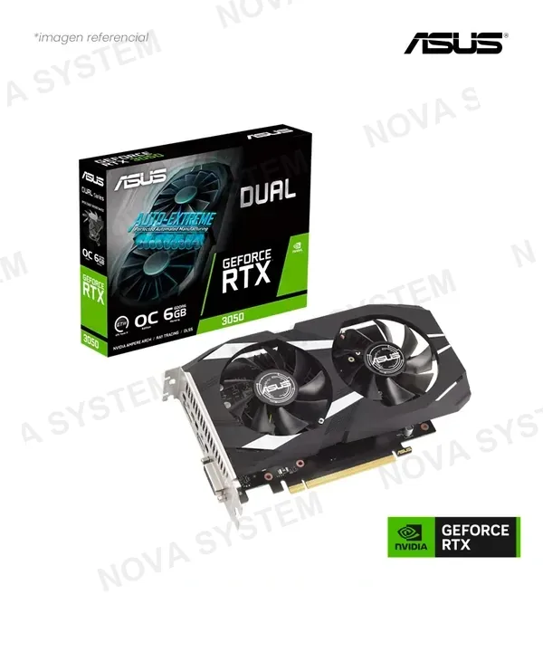 ASUS VIDEO ASUS ASUS DUAL GEFORCE RTX 3050 OC 6GB GDDR6 CUDA 2304 96BIT DUAL-RTX3050-O6G