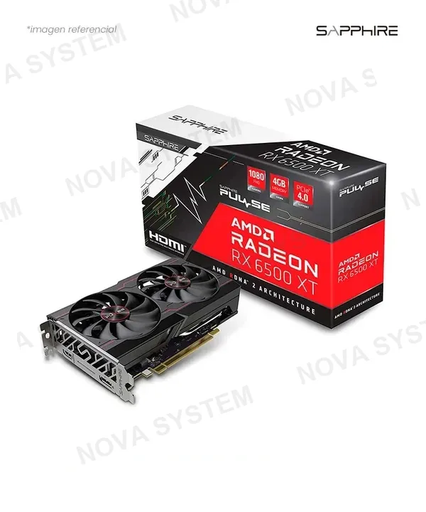 Sapphire VIDEO SAPPHIRE PULSE RADEON RX 6500 XT OC 4GB GDDR6 HDMI/DP 11314-01-20G