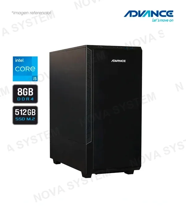 Advance PC ADVANCE VISSION VH2560 INTEL CORE I5-12400 2.50GHZ 18MB TDP 117W 8GB DDR4 SSD M.2 512GB HDMI DP WIN11 TECLADO Y MOUSE