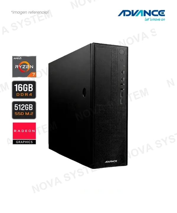Advance PC ADVANCE VO1270 AMD RYZEN 7 5700G 3.80GHZ AMD AM4 65W 16GB 512MB M.2 RADEON GRAPHICS TECLADO Y MOUSE