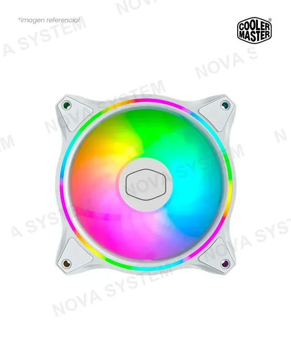 Cooler Master COOLER DE CASE COOLER MASTER MASTERFAN MF120 HALO WHITE EDITION RGB 3-PIN ARGB LED 120MM MFL-B2DW-18NPA-R1