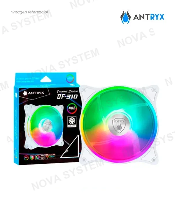 Antryx COOLER DE CASE ANTRYX CHROME STORM DF310 WHITE 120MM ARGB AFC-CSDF310W