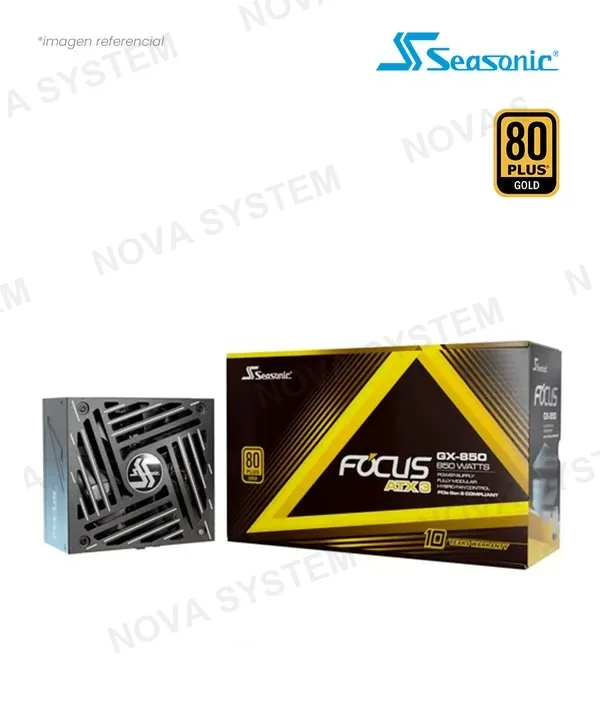 Seasonic FUENTE 850W SEASONIC FOCUS GX-850 ATX 3.1 PCI-E 5.1 80 PLUS GOLD FULL MODULAR SRP-FGX851-A5A32SF