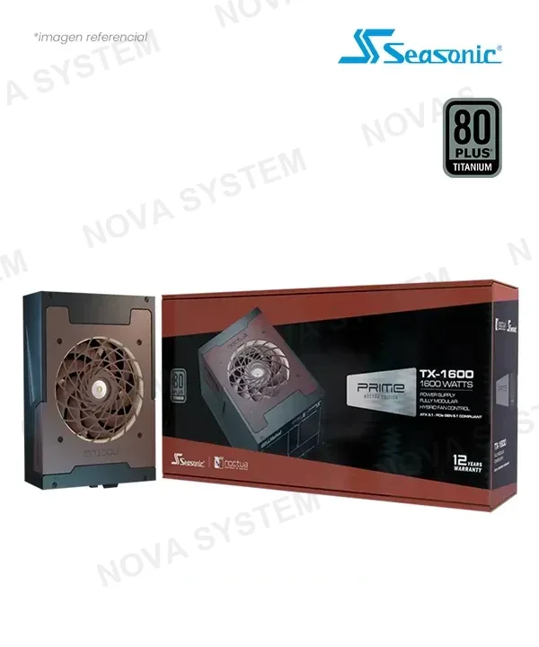 Seasonic FUENTE 1600W SEASONIC PRIME TX-1600 NOCTUA 80 PLUS TITANIUM FULL MODULAR
