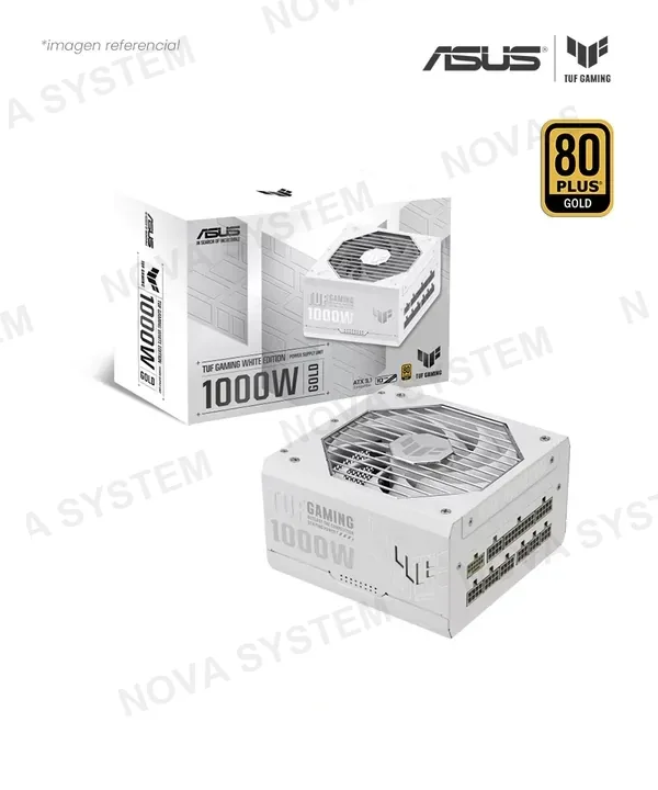 ASUS FUENTE 1000W ASUS TUF GAMING 1000W WHITE 80 PLUS GOLD FULL MODULAR ROHS TUF-GAMING-1000G-WHITE