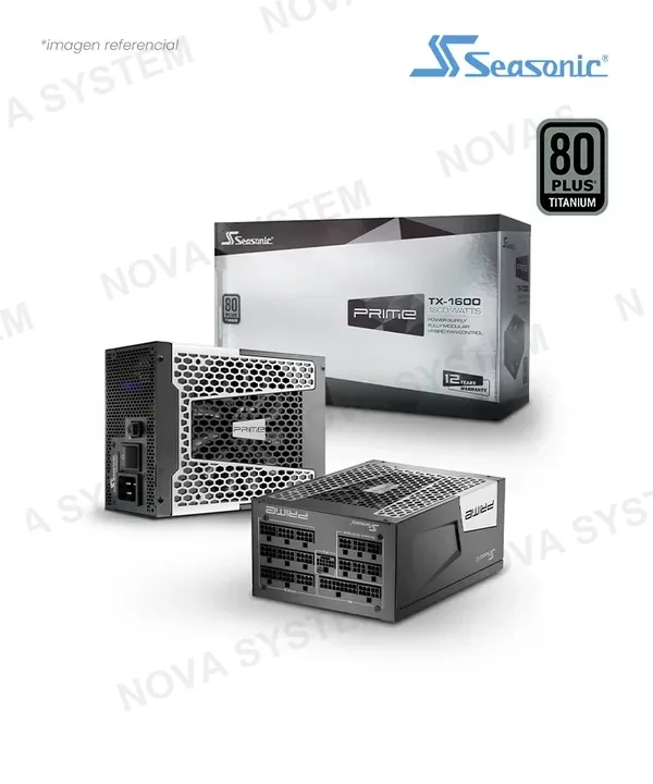 Seasonic FUENTE 1600W SEASONIC PRIME TX ATX 3.1 80 PLUS TITANIUM PCIE GEN 5 FULL MODULAR SSR-1600TR2