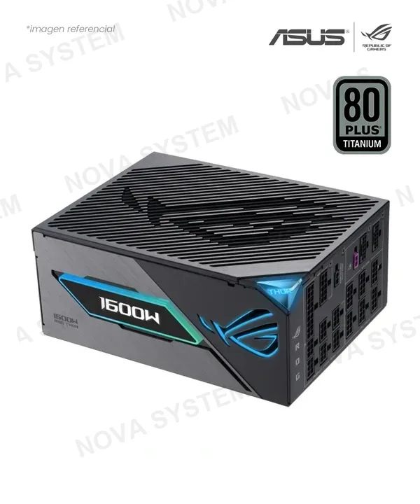 ASUS FUENTE 1600W ASUS ROG THOR 1600W TITANIUM III ATX 3.1 ACTIVE PFC 80 PLUS TITANIUM ROHS ARGB ROG-THOR-1600T3-GAMING