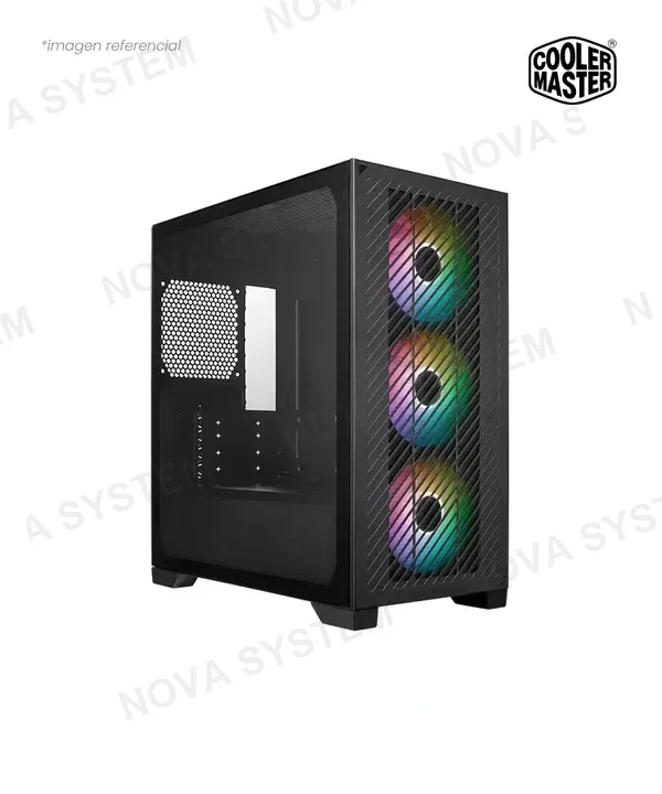 Cooler Master CASE COOLER MASTER ELITE 301 BLACK USB 3.2 TIPO-C TEMPERED GLASS S/F E301-KGNN-S00