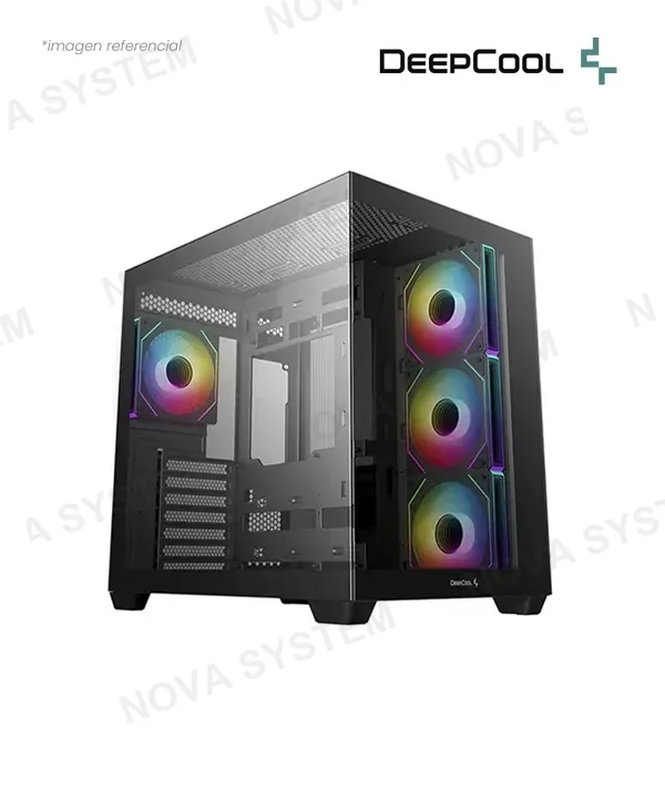 Deepcool CASE DEEPCOOL CG530 4F ARGB BLACK S/FUENTE VIDRIO TEMPLADO ATX R-CG530-BKADA4-G-1