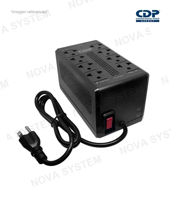 CDP ESTABILIZADOR CDP RAVR1008I 100VA/500W 8 TOMAS