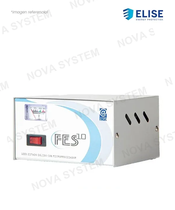 Elise ESTABILIZADOR ELISE FASE-10 SOLIDO 1.0KVA 220V 4 TOMAS 220V Y 1 TOMA A 110V