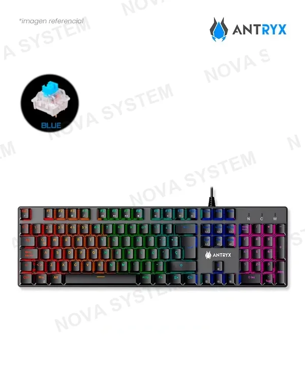 Antryx TECLADO ANTRYX MK760L BLACK RGB RAINBOW BLUE SWITCH AMK-760LKBL-SP