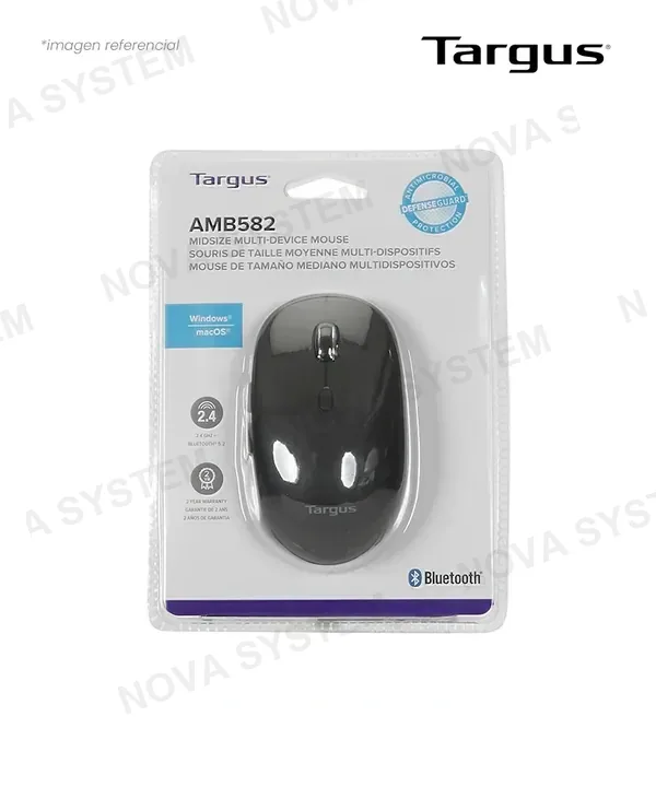 Logitech MOUSE TARGUS WIRLESS B582 BLACK 2.4GHZ 2400 DPI AMB582GL