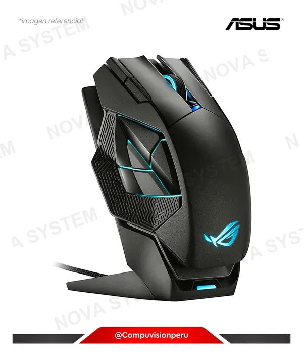 ASUS MOUSE ASUS P707 ROG SPATHA X WIRELESS GAMING MOUSE 12 PROGRAMMABLE BUTTONS 19000 DPI WIRED 2.4 GHZ