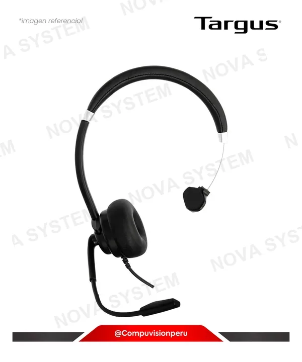 Targus HEADSET TARGUS AEH101TT USB MONO ON-EAR BLACK