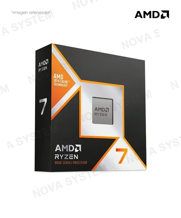 AMD CPU AMD RYZEN 7 9800X3D AMD AM5 8N 16TH 4.7 GHZ 96MB TDP 120W AMD RADEON GRAPHICS TURBO CORE 5.2GHZ