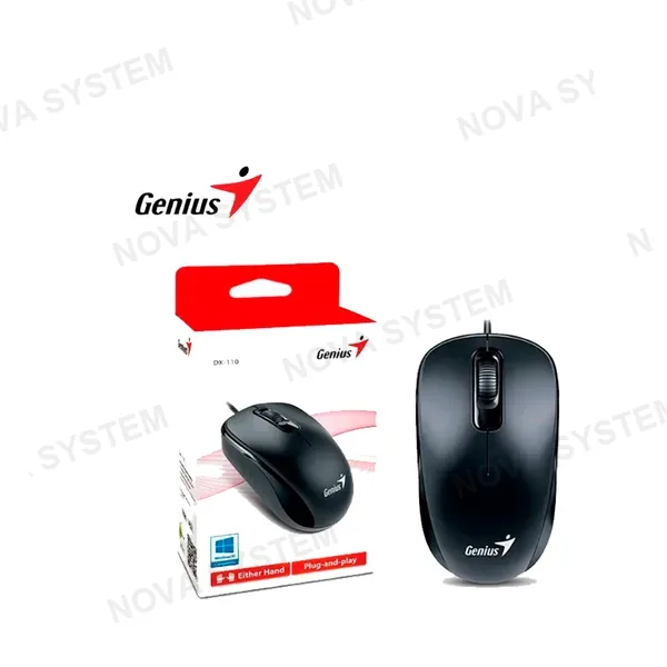 GENIUS MOUSE, GENIUS, DX-110 USB OPTICO 1000 DPI BLACK