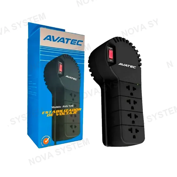 ESTABILIZADOR AVATEC AVA-108, 1000W, 4 TOMAS