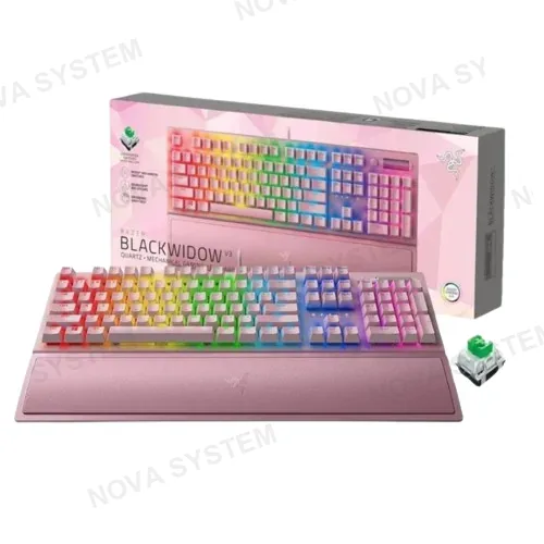 RAZER TECLADO GAMER, RAZER, BLACKWIDOW V3 MECHANICAL GREEN SWITCH QUARZ US C