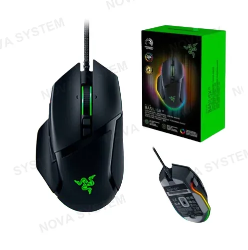RAZER MOUSE GAMER, RAZER, BASILISK V3 26K DPI, 70M 11 ZONAS CHROMA BLACK
