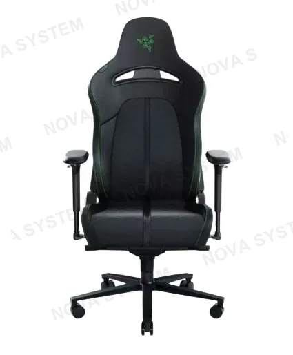 RAZER SILLA GAMER, RAZER, ENKI BLACK/GREEN CUERO DOBLE TEXTURA 152g 4D GLAS