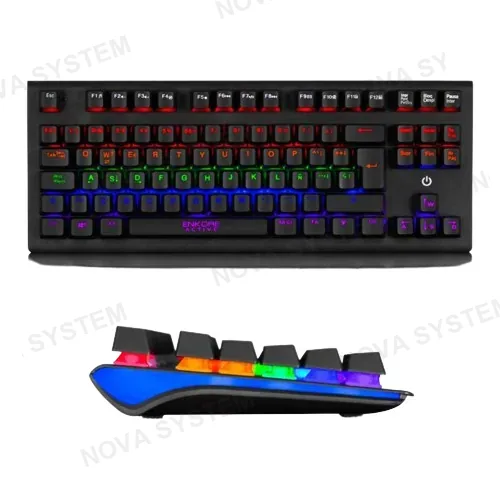 TECLADO GAMER, ENKORE, FALCON 87 ENK1005 RAINBOW 80%