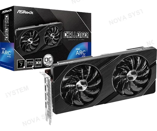 Intel TARJETA DE VIDEO, ASROCK, INTEL ARC A750 CHALLENGER D OC 8GB, GDDR6