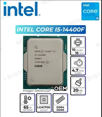 INTEL PROCESADOR, INTEL, CORE i5 14400F OEM