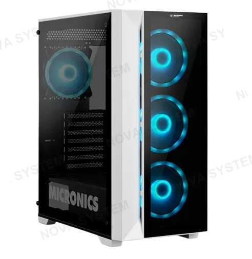MICRONICS CASE GAMER, MICRONICS, WARRIOR MIC CG803W 4FAN ARGB WHITE
