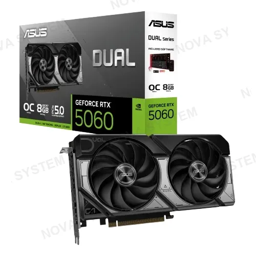 ASUS TARJETA DE VIDEO, ASUS, DUAL OC RTX 5060 8GB GDDR7 OC