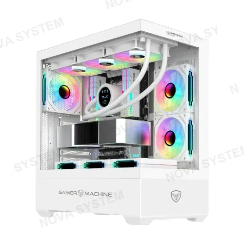 MICRONICS CASE GAMER, MICRONICS, iCUBE WHITE 4FAN RGB