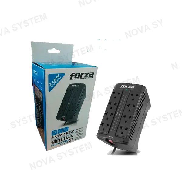 FORZA ESTABILIZADOR, FORZA, FVR-902, 900VA/450W 8TOMAS BLACK