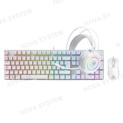KIT 3 EN 1 GAMING, MIC MIRAGE GTX2003-3W WHITE, RED SWITCH