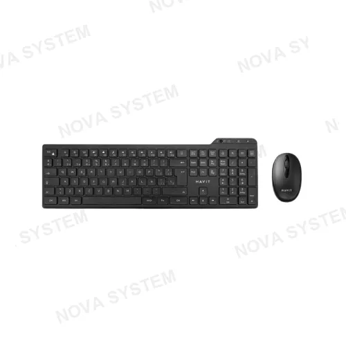 KIT TECLADO + MOUSE, HAVIT, INALAMBRICO KB262GCM-SP NEGRO
