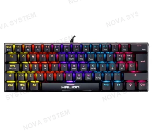 HALION TECLADO, HALION, MECANICO KM201 COMANCHE 62 TECLAS RAINBOW RED SWITCH