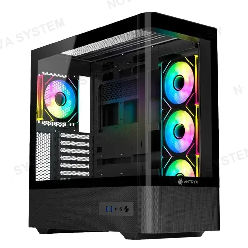 ANTRYX CASE GAMER, ANTRYX, FX 830 BLACK INFINITY ARGB FAN X4 USB TIPO-C