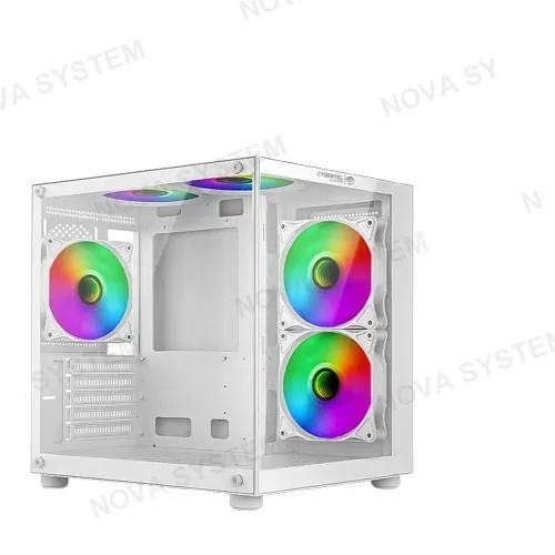 CASE GAMER CLIPPER CBX5007 5FAN RGB PECERA S/FUENTE WHITE