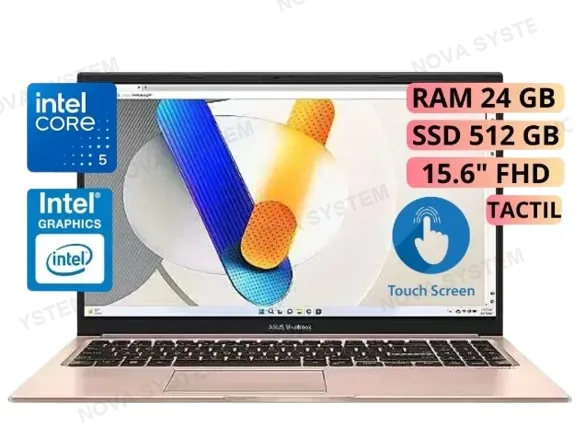 ASUS LAPTOP TACTIL, ASUS VIVOBOOK 15, X1504VA CORE 5 120U 16GB DDR4 512GB P