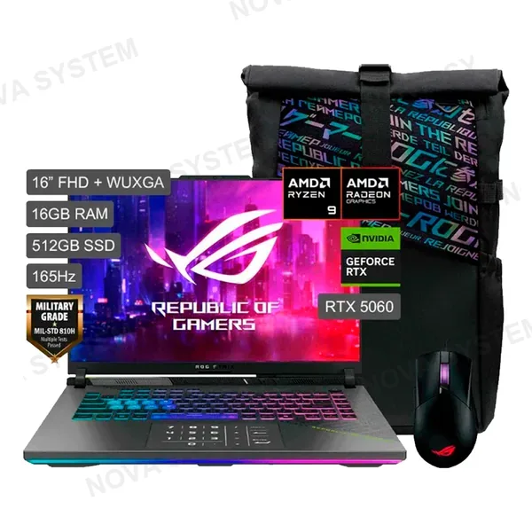 ASUS LAPTOP ASUS ESP ROG STRIX G16 RYZEN 9 8940Hx 16GB D5 512GB NVMe RTX506