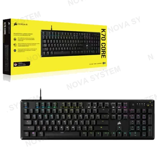 Corsair TECLADO MECANICO CORSAIR K70 CORE RGB NEGRO