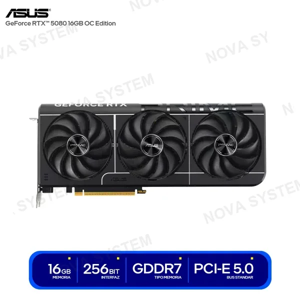 ASUS TARJETA DE VIDEO ASUS GEFORCE RTX 5080 PRIME 16GB OC