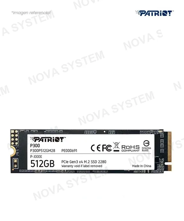 Patriot ALMACENAMIENTO M.2 PATRIOT P300 512GB 4.0 2280