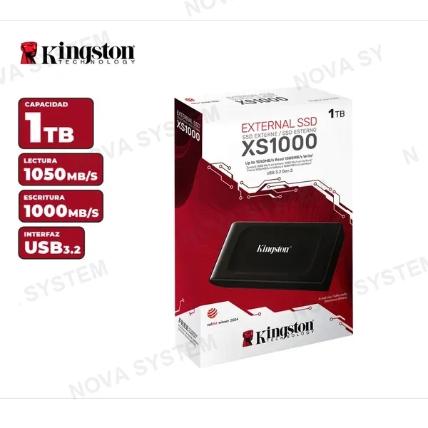 Kingston UNIDAD DE ESTADO SOLIDO EXTERNA KINGSTON XS1000 1TB BLACK IN