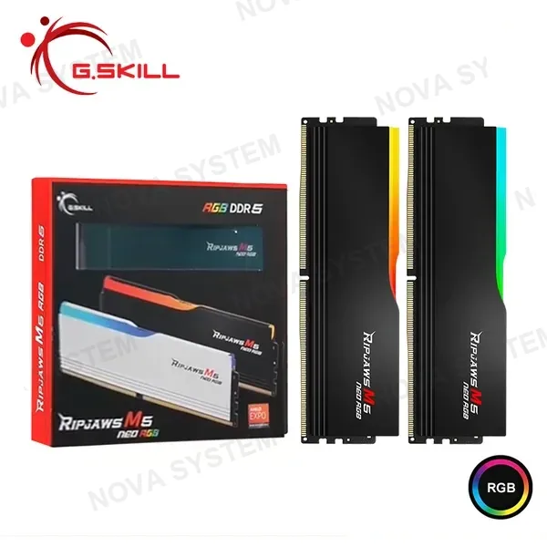 INTEL RAM G.Skill Trident Z5 RGB, 32GB (2x16) DDR5 6000 MHz. CL36, Intel XMP 3.0 Certified, Black