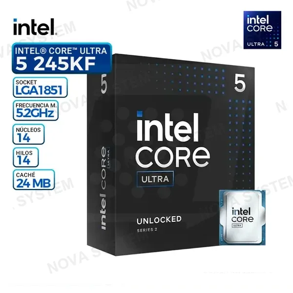INTEL Intel® Core™ Ultra 5 245KF PLUS ( en PC Completa - 100 soles )