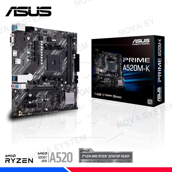 ASUS MAINBOARD ASUS A520M-K, AM4, DDR4, R2