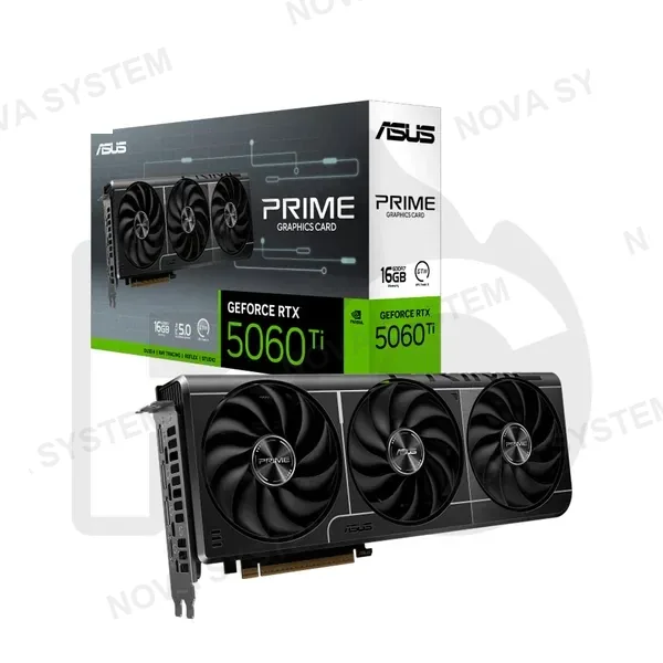ASUS TARJETA DE VIDEO ASUS RTX 5060 TI 16GB PRIME OC, GDDR7, 128BITS, 3 FANS
